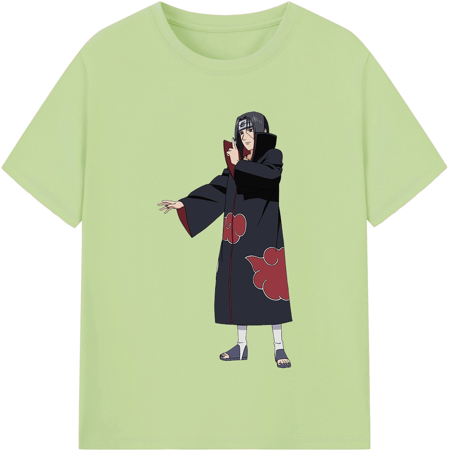 （画像用） NARUTO -ナルト- うちは イタチ Uchiha Itachi 綿100％半袖Tシャツ（フロントプリント）